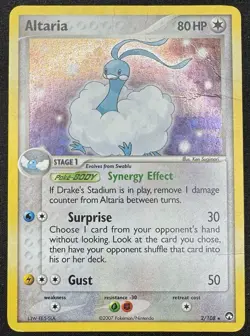 Pokemon TCG Altaria EX Power Keepers Holo Card 2/108 HP (Damaged) - Image 1