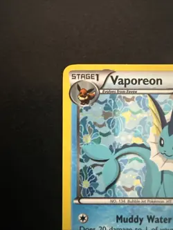 Pokemon Vaporeon TCG Black White Holo Promo Card BW89 - Image 5