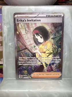 Erika’s Invitation 203/165 Scarlet & Violet 151 Pokemon Card SIR Near Mint NM - Image 1