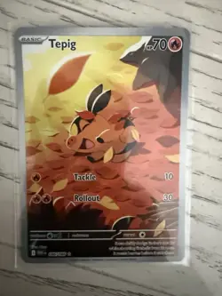 Pokemon TCG Tepig Card Scarlet Violet White Flare 096/086 Near Mint - Image 3