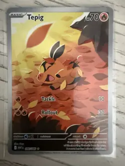 Pokemon TCG Tepig Card Scarlet Violet White Flare 096/086 Near Mint - Image 4