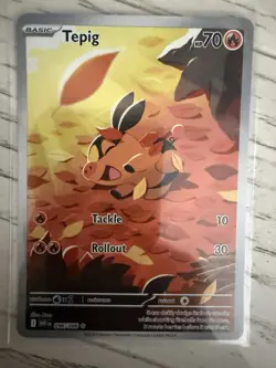 Pokemon TCG Tepig Card Scarlet Violet White Flare 096/086 Near Mint - Image 5
