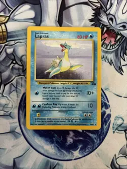 (VP) Pokemon TCG Lapras Fossil Holo Unlimited Rare Card 10/62 LP - Image 1