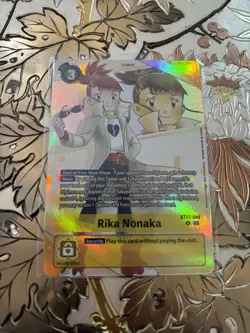 Digimon Card Game Rika Nonaka BT17-085 Alt Art Premium Heroines Set - Image 1