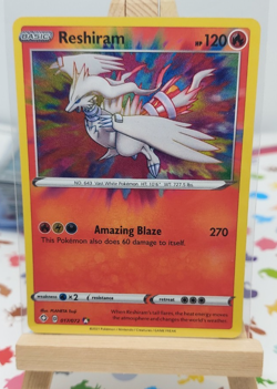 Pokemon TCG Reshiram Shining Fates Holo Card 017/072 Amazing Rare - Image 1