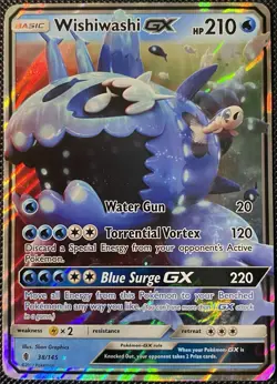 Wishiwashi GX 38/145 Sm-Guardians Rising Holo - Pokemon Card - Image 1