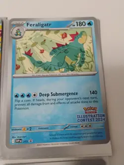 Pokemon Charizard GX/Feraligtr Illustration Contest Promo/Full Art Holo Cards - Image 5