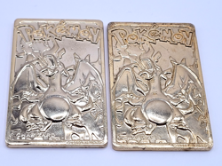 Pokemon 23K Gold Plated CHARIZARD Cards Burger King Vintage 1999 - Lot of 2 - Image 1