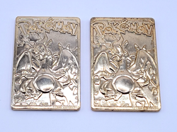 Pokemon 23K Gold Plated CHARIZARD Cards Burger King Vintage 1999 - Lot of 2 - Image 2