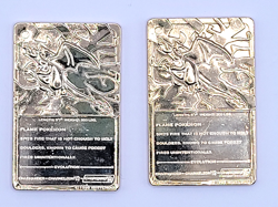 Pokemon 23K Gold Plated CHARIZARD Cards Burger King Vintage 1999 - Lot of 2 - Image 5