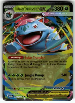 Mega Venusaur ex 003/132 ME01: Mega Evolution NM Pokemon Card TCG - Image 1
