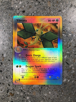 Pokemon TCG Cards Vibrava 22/97 Dragon Reverse Holo Rare - Image 1