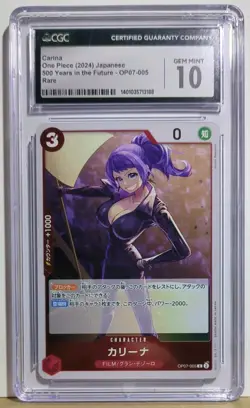 One Piece Card Game (Japanese) : "Carina" (Foil) OP07-005 R Graded 10 CGC Gem - Image 1