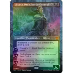 FOIL LILIANA, DREADHORDE GENERAL (BORDERLESS) Foundations FDN Planeswalker MTG - Image 1