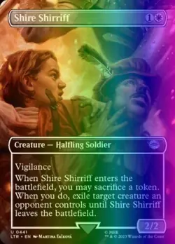 SCENIC BORDERLESS FOIL - Shire Shirriff - MTG - LOTR Lord of the Rings - NM - Image 1