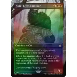 Foil Nine-lives Familiar (borderless) X4 M/NM Magic MTG Foundations - Image 1