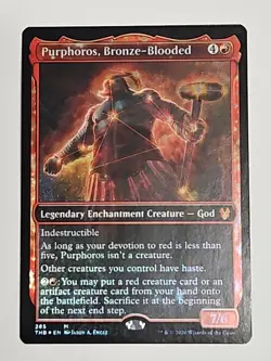 Purphoros Bronze Blooded Foil Showcase Theros Beyond Death NM Condition - Image 1