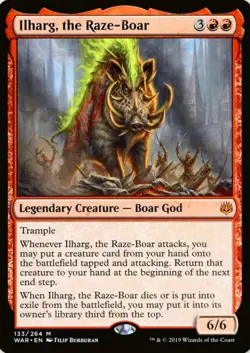 X 1 Ilharg, the Raze-Boar NM-M War of the Spark 133 MTG Magic The Gathering - Image 1