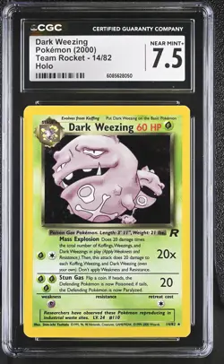 CGC 7.5 Dark Weezing 2000 Team Rocket 14/82 Holo Pokemon Card - Image 1