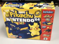 TOYS R US EXCLUSIVE NINTENDO 64 POKEMON PIKACHU VIDEO GAME FANTASTIC IN BOX - Image 1