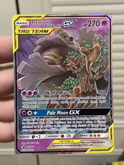 Pokemon TCG Trevenant Dusknoir GX SM217 Black Star Promo Sun Moon Holo Tag Team - Image 1