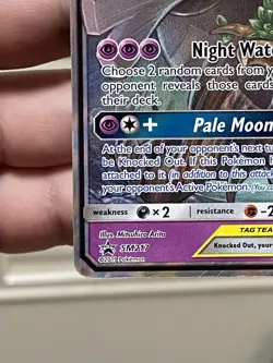 Pokemon TCG Trevenant Dusknoir GX SM217 Black Star Promo Sun Moon Holo Tag Team - Image 5