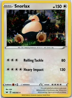 Snorlax - (Cosmos Holo) - Blister Exclusives 140/202 - Promo - NM Pokemon TCG - Image 1