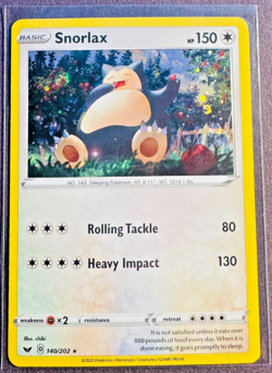 Snorlax Pumpkin Swirl Promo Sword & Shield Cosmos Pokemon TCG 140/202 Rare - Image 1