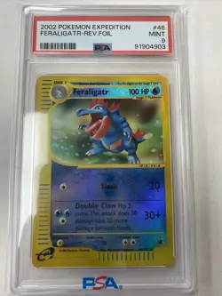 2002 Pokemon Expedition Feraligatr Reverse Foil PSA 9 - Image 1