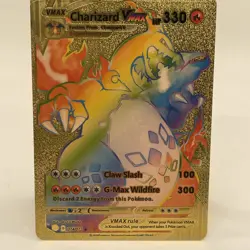 2020 Pokemon TCG Charizard Vmax Gold Plated 074/073 HP 330 Rainbow - Super Rare - Image 1