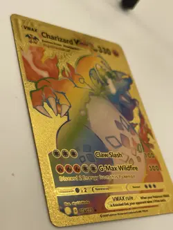 2020 Pokemon TCG Charizard Vmax Gold Plated 074/073 HP 330 Rainbow - Super Rare - Image 4