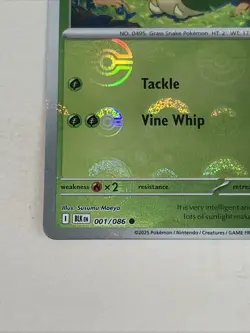 Snivy Holo Master Ball Pattern 001/086 Sv: Black Bolt Pokemon TCG Pack Fresh - Image 2