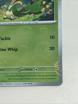 Snivy Holo Master Ball Pattern 001/086 Sv: Black Bolt Pokemon TCG Pack Fresh - Image 3