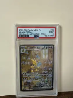 PSA 9 MINT Alakazam ex 151 English SIR Full Art Holo 2023 Pokemon 201/165 - Image 1