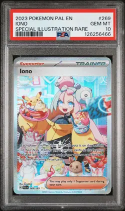 PSA 10 Iono #269 Pokemon Paldea Evolved English 2023 - Image 1