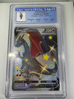 Pokemon 2020 Champions Path Shiny Charizard V 079/073 CGC 9 MINT W/Sub Grades - Image 1