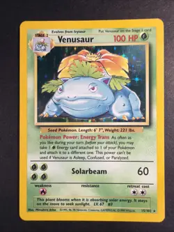 Pokemon TCG - Venusaur 15/102 - Holo Unlimited - Base Set Unlimited WOTC LP+ - Image 1