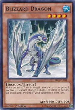 Yugioh! LP Blizzard Dragon - BP03-EN031 - Rare - 1st Edition Lightly Played, Eng - Image 1