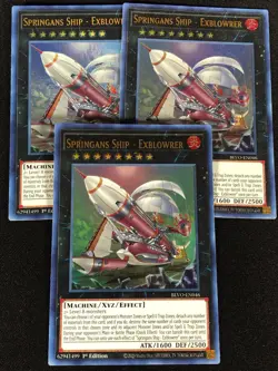 Yugioh Springans Ship Exblowrer BLVO-EN046 1st ULTRA x3 (NM) - Image 1