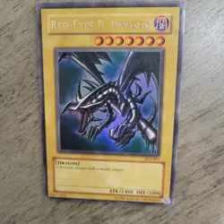 Yugioh Red-Eyes Black Dragon SDJ-001 Unlimited Edition Holo Rare Yu-Gi-Oh! - Image 1