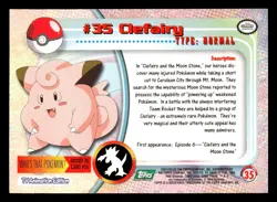 Clefairy #35 Non Holo Topps Green Logo Pokemon Card - Image 2