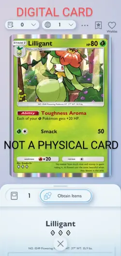 Lilligant Pokemon Pocket Mobile Game Mega Rising Set ◇◇◇ Rare Card For Trade - Image 1