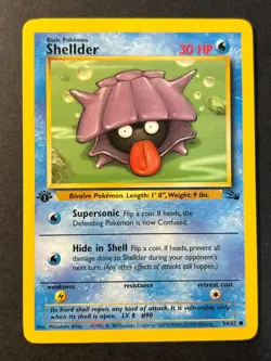 Shellder 54/62 1st Edition Fossil - Common - WOTC Pokemon Card Near Mint - Image 1