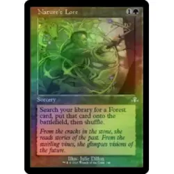 FOIL NATURE'S LORE (RETRO FRAME) Dominaria Remastered Magic MTG MINT CARD - Image 1