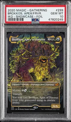 2020 MTG IKORIA: LAIR OF BEHEMOTHS SC-FOIL #299 BROKKOS, APEX OF FOREVER PSA 10 - Image 1