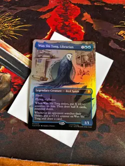 Wan Shi Tong Librarian Borderless FOIL NM - Magic MTG TLA #0320 - Image 1