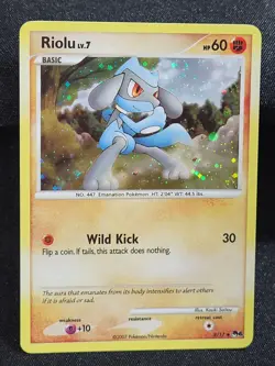 Pokemon TCG Riolu 8/17 POP Series Holo WOTC LP - Image 1