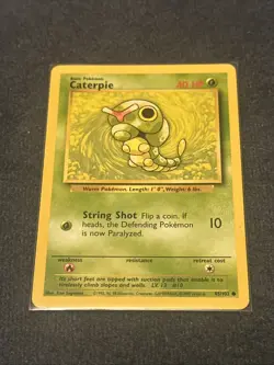 Pokemon TCG WoTC Caterpie 045/102 Base Set Regular Vintage Rare Near Mint NM - Image 1