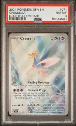 2024 Pokemon SFA EN Cresselia Illustration Rare PSA 8 NM-MT - Image 1