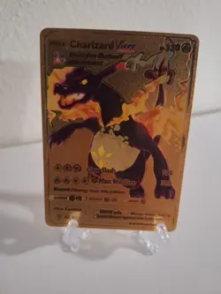 Pokemon Gold Foil Charizard VMAX Card 43 HP, 330 Fan Art - Image 1